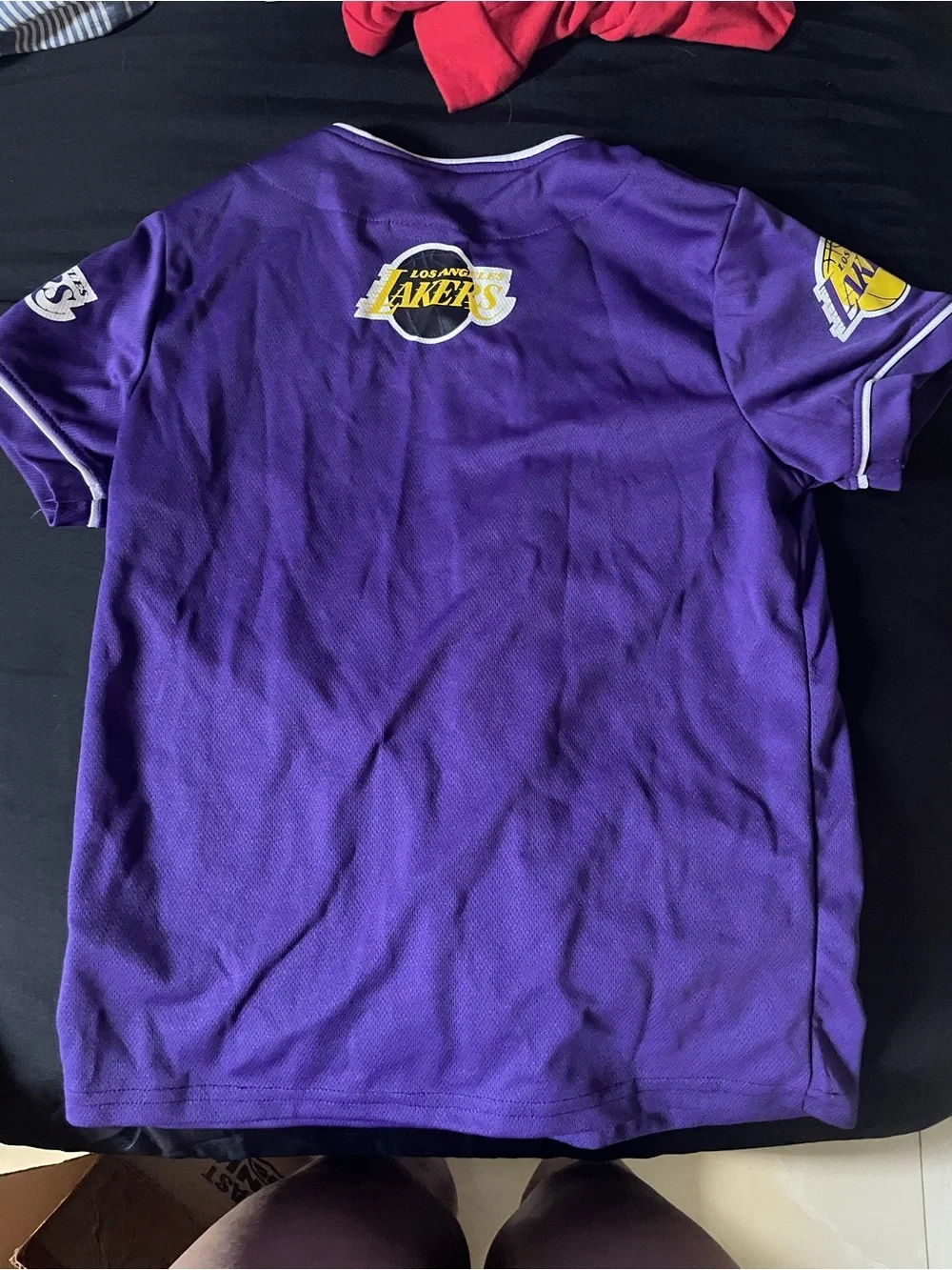 NBA Purple and Gold Button-Front Team Jersey